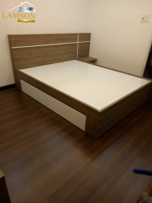 Giường ngủ đa năng với 2 ngăn kéo và 1 kệ nhỏ tiện lợi dành cho các gia đình có trẻ em