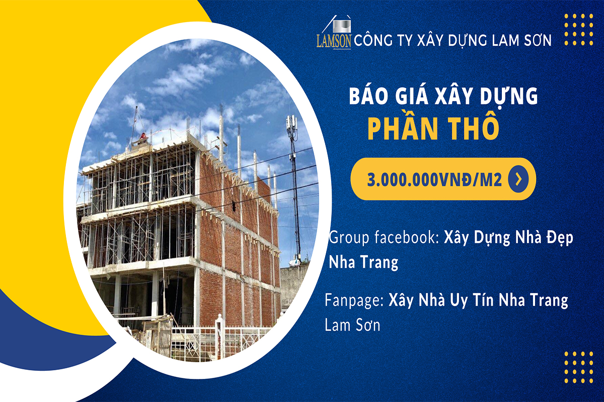 Bảng giá xây dựng phần thô 