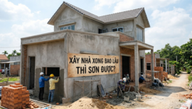 Xây nhà xong bao lâu thì sơn được? Bí quyết để có lớp sơn bền đẹp 10 năm