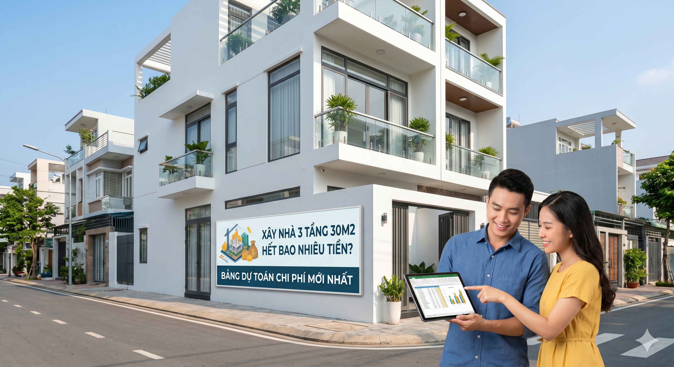 Xây Nhà 3 Tầng 30m2 Hết Bao Nhiêu Tiền? Bảng Dự Toán Chi Phí Mới Nhất