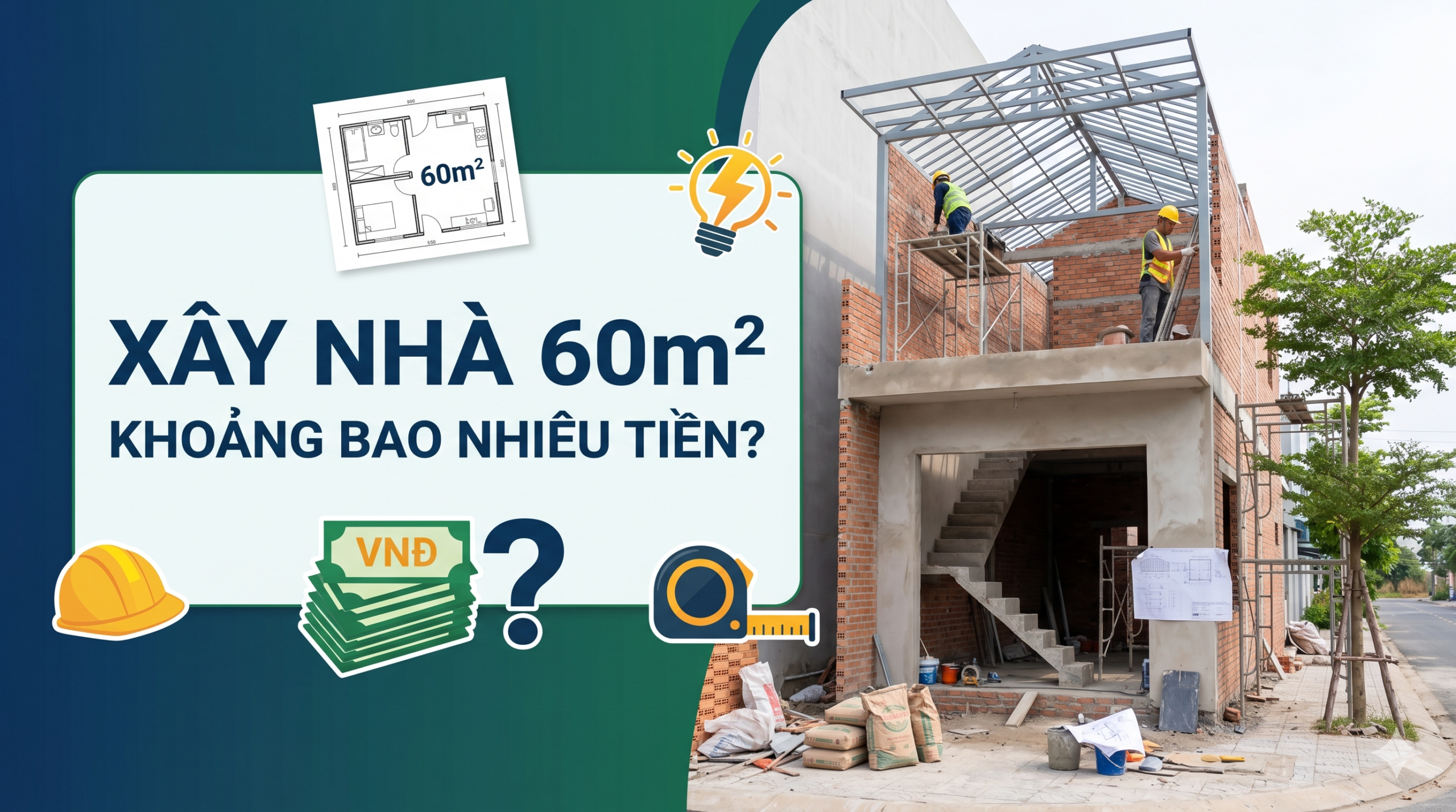 Kinh Nghiệm Thực Tế: Xây Nhà 60m2 Khoảng Bao Nhiêu Tiền Trong Năm Nay?