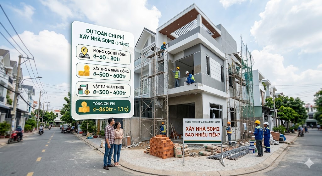 Hướng Dẫn Chi Tiết: Xây Nhà 50m2 Bao Nhiêu Tiền Để Tránh Phát Sinh Chi Phí?