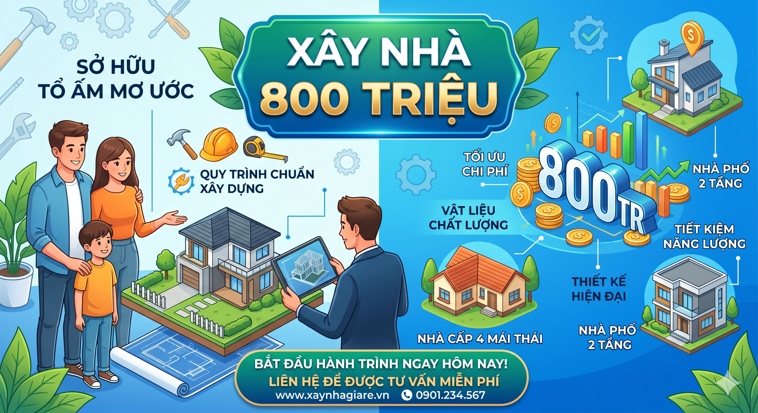Bí Quyết Xây Nhà 800 Triệu: Từ Giấc Mơ Đến Không Gian Sống Hoàn Hảo